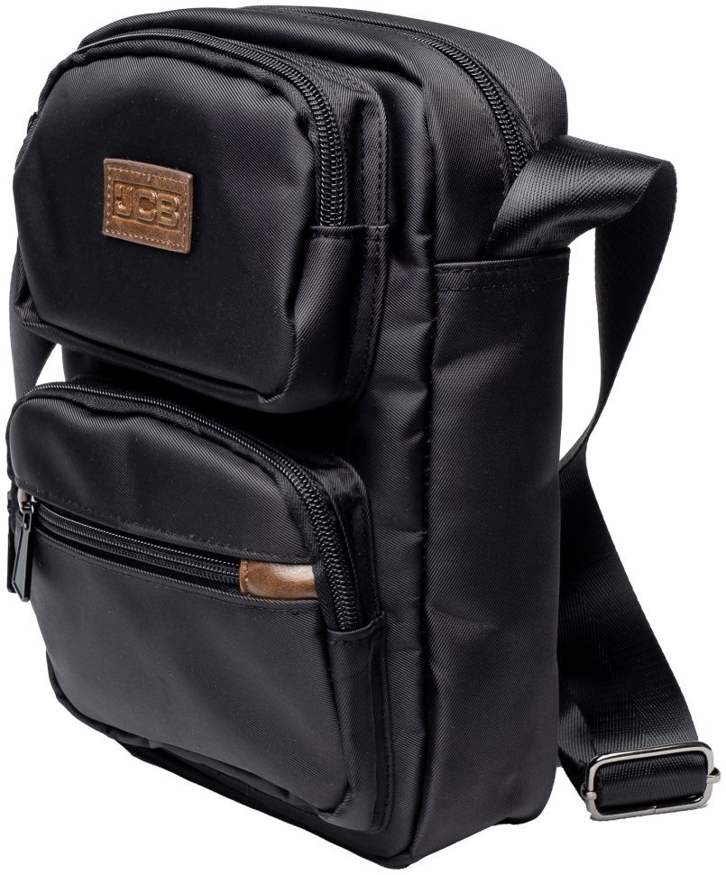 Міська чоловіча сумка через плече із міцного нейлону JCB B32 чорного кольору 93962 фото №2 Міська чоловіча сумка через плече із міцного нейлону JCB B32 чорного кольору 93962 modnotak фото №2