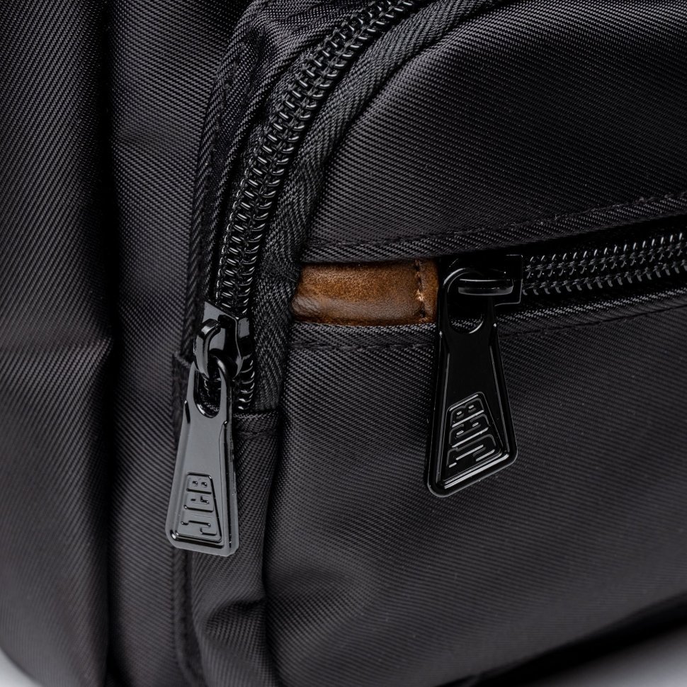 Міська чоловіча сумка через плече із міцного нейлону JCB B32 чорного кольору 93962 фото №7 Міська чоловіча сумка через плече із міцного нейлону JCB B32 чорного кольору 93962 modnotak фото №7