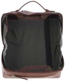 Вместительный мужской несессер из натуральной глянцевой кожи Ashwood K49 Chestnut 94362 коричневого цвета