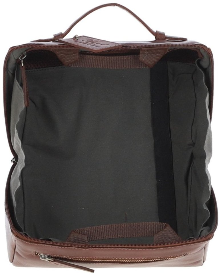 Вместительный мужской несессер из натуральной глянцевой кожи Ashwood K49 Chestnut 94362 коричневого цвета modnotak фото №2