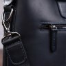 Черная мужская кожаная сумка для ноутбука в винтажном стиле SHVIGEL (11111) - 10