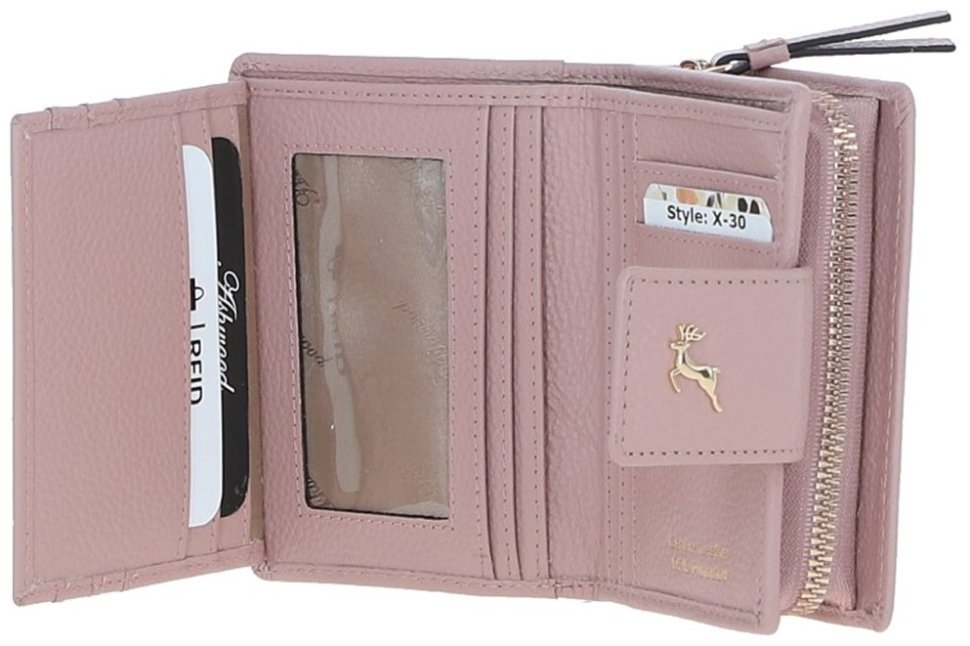 Вместительное женское портмоне из фактурной натуральной кожи розового цвета Ashwood Woodrose 94462 modnotak фото №2