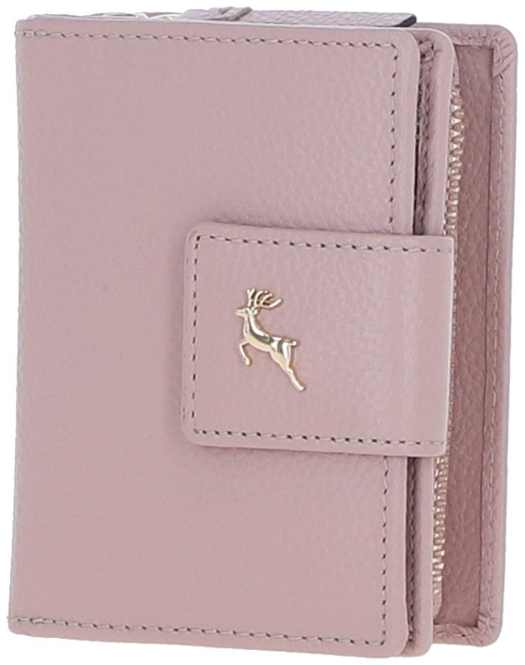 Вместительное женское портмоне из фактурной натуральной кожи розового цвета Ashwood Woodrose 94462 modnotak фото №4