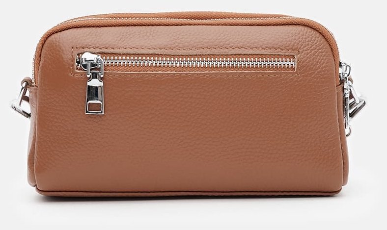 Женская сумка на 2 отделения через плечо из фактурной рыжей кожи Borsa Leather 104562 фото №3 Женская сумка на 2 отделения через плечо из фактурной рыжей кожи Borsa Leather 104562 modnotak фото №3