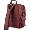 Малиновая текстильная сумка-рюкзак на одно плечо Vintage (20140) - 2