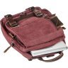 Малинова текстильна сумка-рюкзак на одне плече Vintage (20140) - 3