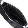 Чорна чоловіча сумка-планшет з натуральної шкіри з тисненням під плетінку SHVIGEL (11600) - 5