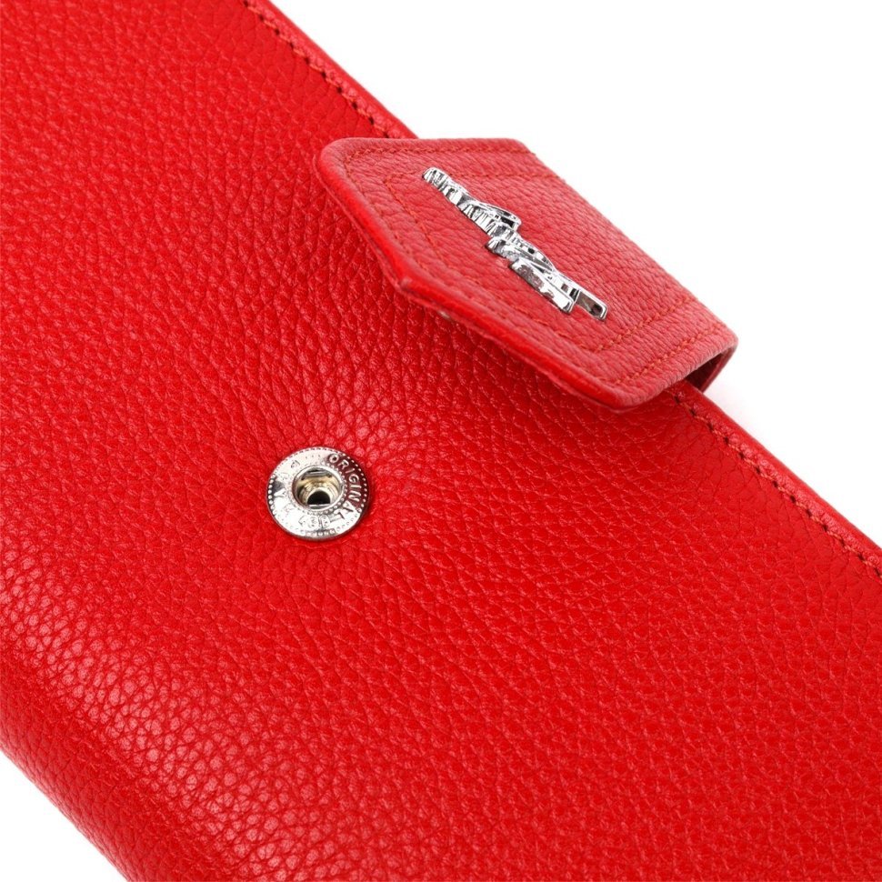 Красный качественный женский кошелек из натуральной кожи KARYA (2421148)
