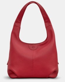 Женская кожаная сумка хобо в красном цвете Yoshi YB31 Meehan 94962 (Великобритания)