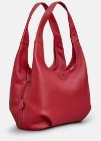 Женская кожаная сумка хобо в красном цвете Yoshi YB31 Meehan 94962 (Великобритания)