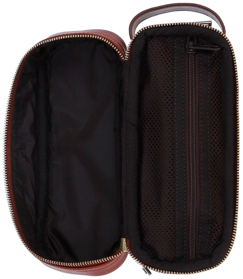 Вместительный мужской несессер из натуральной кожи с ручкой Ashwood PL41 рыжего цвета 95462 фото №8 Вместительный мужской несессер из натуральной кожи с ручкой Ashwood PL41 рыжего цвета 95462 modnotak фото №8