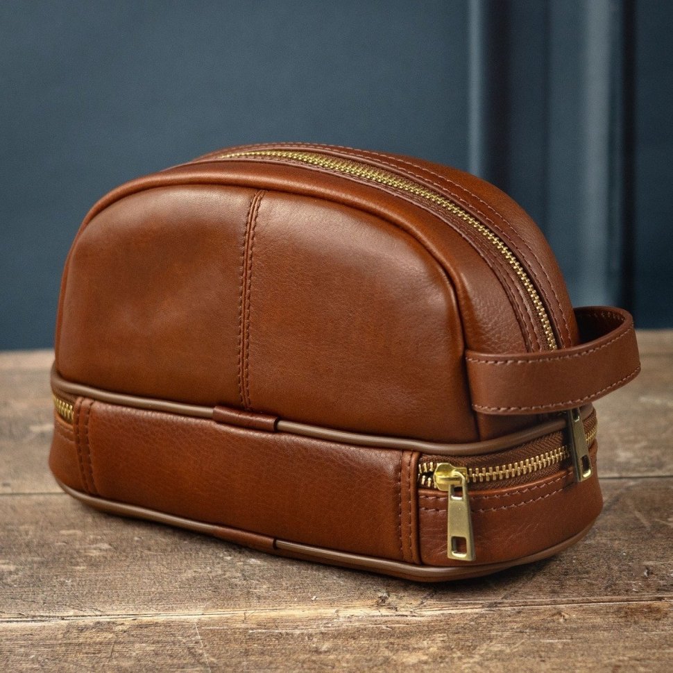 Вместительный мужской несессер из натуральной кожи с ручкой Ashwood PL41 рыжего цвета 95462 фото №10 Вместительный мужской несессер из натуральной кожи с ручкой Ashwood PL41 рыжего цвета 95462 modnotak фото №10