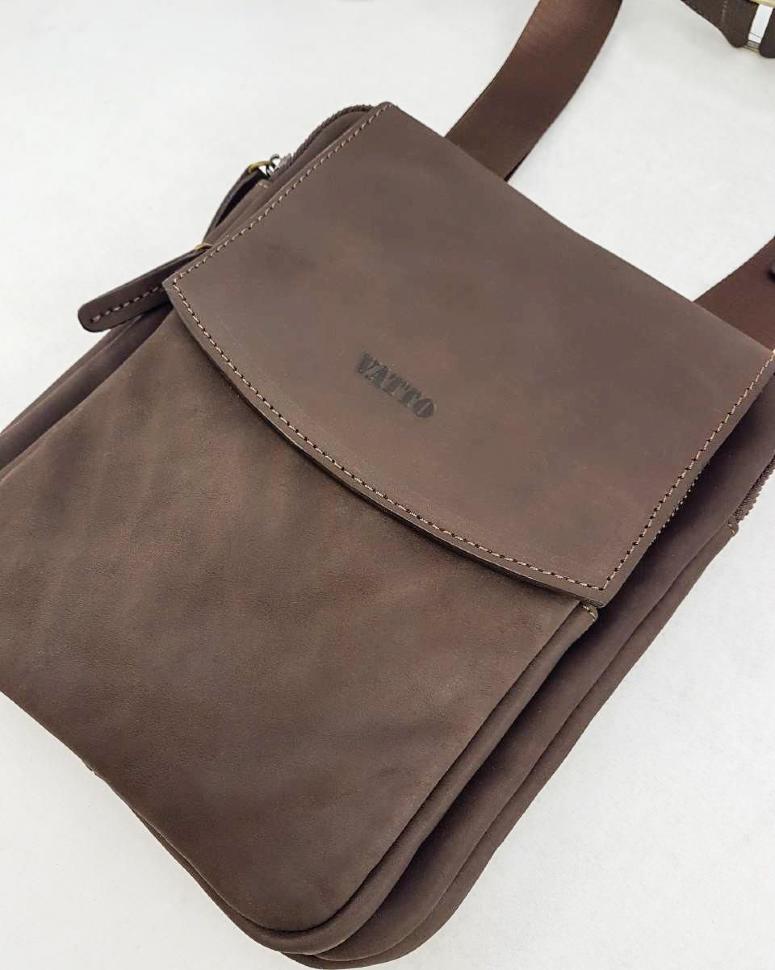 Чоловіча стильна сумка коричневого кольору VATTO (11704)