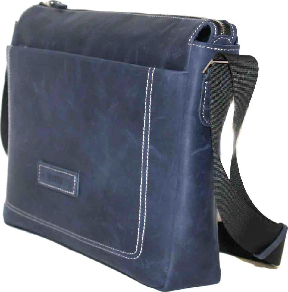Наплічна чоловіча сумка месенджер синього кольору VATTO (12003)