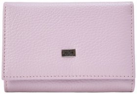 Жіночий шкіряний гаманець на кнопці з монетницею Desisan 106662 бузкового кольору