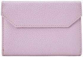 Жіночий шкіряний гаманець на кнопці з монетницею Desisan 106662 бузкового кольору