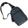 Середня чоловіча сумка-слінг із міцного текстилю чорного кольору Confident 77462 modnotak фото - 17