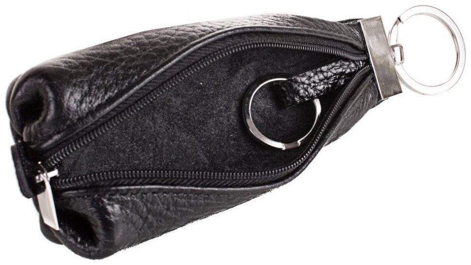 Якісна ключниця із натуральної фактурної шкіри Desisan 107562 чорного кольору modnotak фото №3