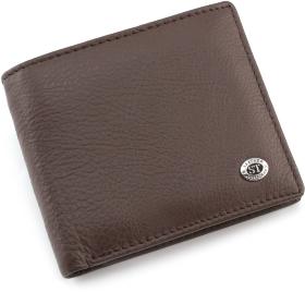 Коричневий чоловічий гаманець на магнітах ST Leather (16526)