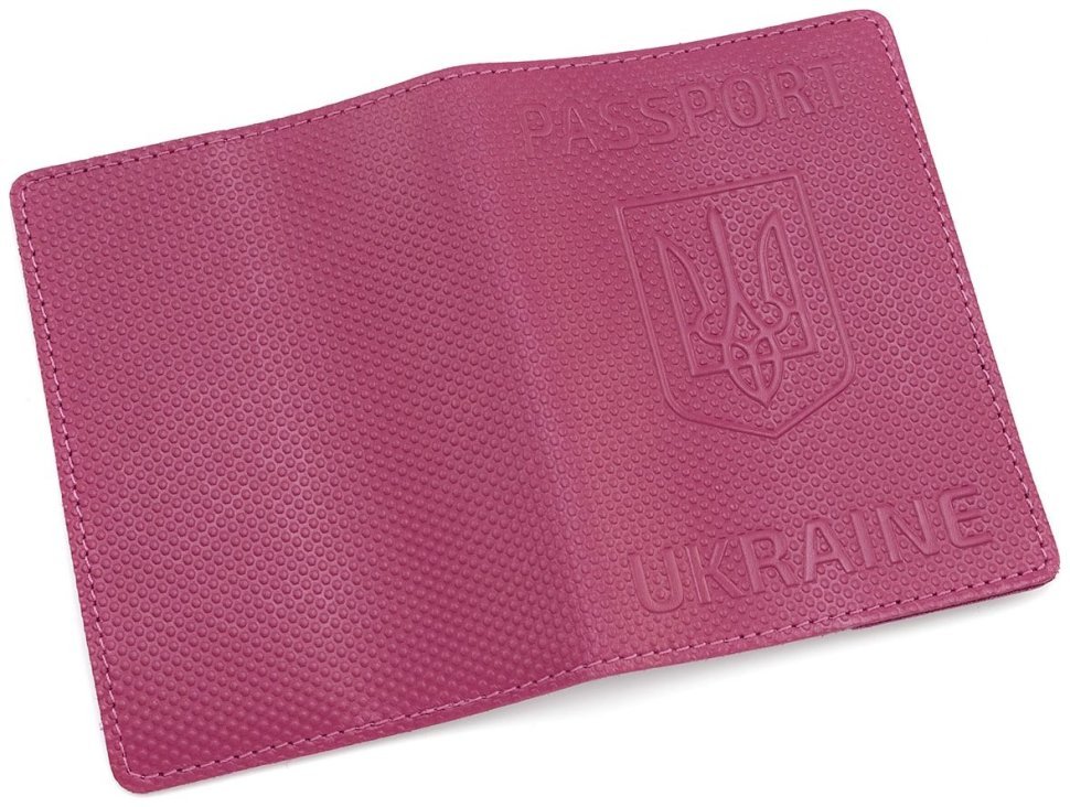 Обкладинка шкіряна на паспорт Passport Ukraine 97762 рожевого кольору фото №4 Обкладинка шкіряна на паспорт Passport Ukraine 97762 рожевого кольору modnotak фото №4