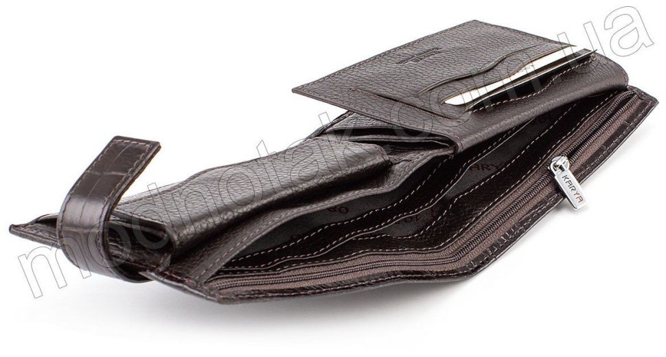 Шкіряний чоловічий гаманець під крокодила KARYA (0440-57)