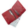 Червоний шкіряний гаманець ручної роботи Grande Pelle (13021) - 4
