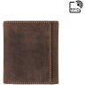 Вінтажний гаманець потрійного складання з натуральної шкіри коричневого кольору Visconti Apache 69162 - 1