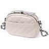 Біла жіноча стьобана сумка з натуральної шкіри на два відділення Vintage 2422326 - 2