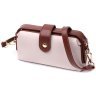Шкіряна жіноча сумка-клатч молочного кольору з фіксацією на магнітну кнопку Vintage 2422426 - 1
