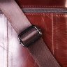 Чоловіча сумка-барсетка темно-коричневого кольору з натуральної шкіри на два відділи Vintage (20829) - 9