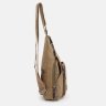 Чоловічий слінг-рюкзак із щільного текстилю кольору хакі Monsen 71763 - 3