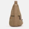 Чоловічий слінг-рюкзак із щільного текстилю кольору хакі Monsen 71763 - 4