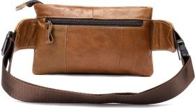 Руда чоловіча сумка бананка з кишенями VINTAGE STYLE (14658)