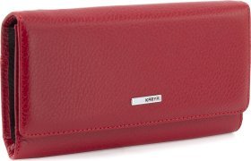 Функціональний жіночий гаманець із якісної натуральної шкіри червоного кольору KARYA (21889)