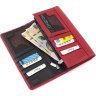 Функціональний жіночий гаманець із якісної натуральної шкіри червоного кольору KARYA (21889) - 6