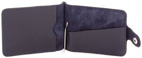 Темно-синий зажим для денег из гладкой кожи ST Leather (16873)