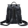 Классический черный рюкзак из натуральной кожи VINTAGE STYLE (14842) - 2