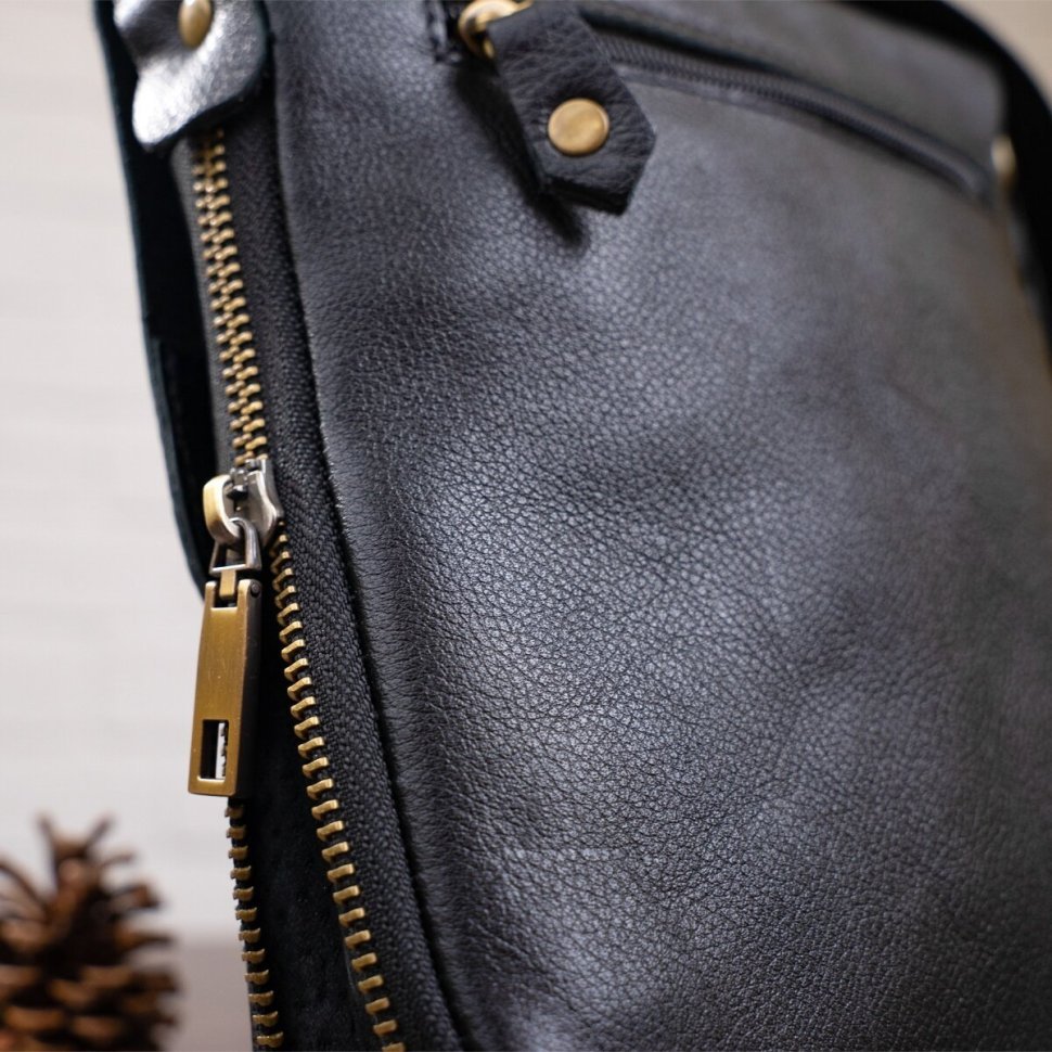 Классическая мужская сумка-планшет на плечо из натуральной кожи SHVIGEL (2419113)