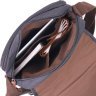 Вертикальная мужская сумка-барсетка из черного текстиля Vintage (2421261)  - 5