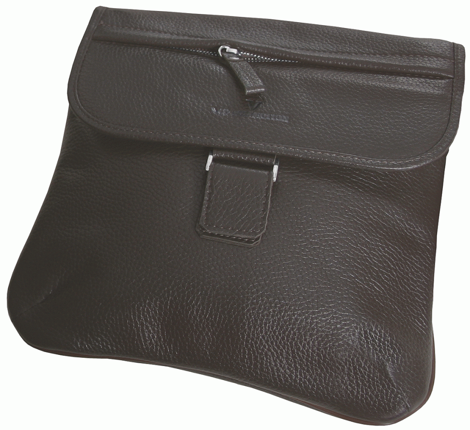 Мужская сумка планшет из натуральной кожи через плечо с клапаном на магните Vip Collection коричневого цвета 102663 фото №3 Мужская сумка планшет из натуральной кожи через плечо с клапаном на магните Vip Collection коричневого цвета 102663 modnotak фото №3