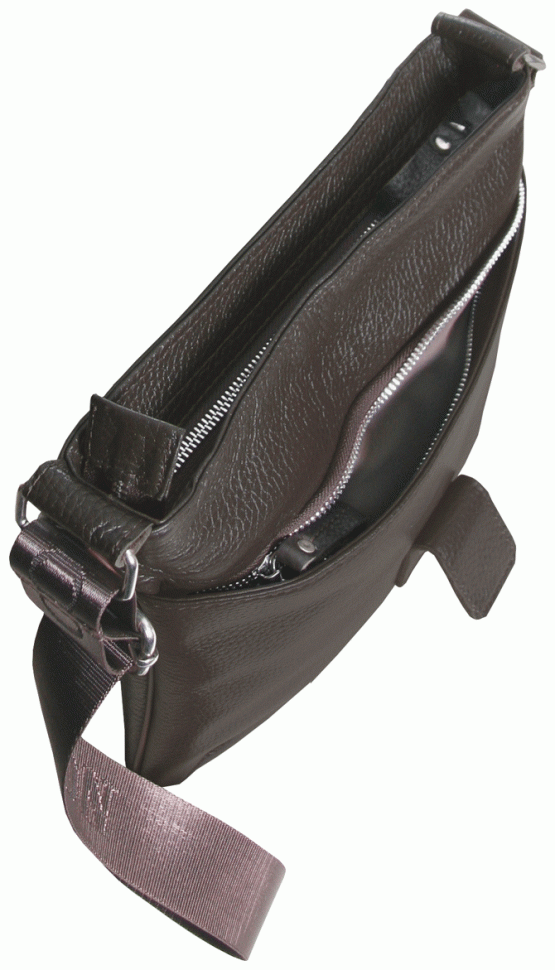 Мужская сумка планшет из натуральной кожи через плечо с клапаном на магните Vip Collection коричневого цвета 102663 фото №5 Мужская сумка планшет из натуральной кожи через плечо с клапаном на магните Vip Collection коричневого цвета 102663 modnotak фото №5