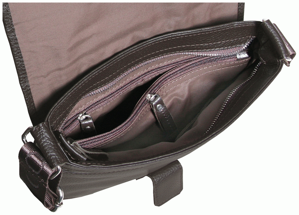 Мужская сумка планшет из натуральной кожи через плечо с клапаном на магните Vip Collection коричневого цвета 102663 фото №8 Мужская сумка планшет из натуральной кожи через плечо с клапаном на магните Vip Collection коричневого цвета 102663 modnotak фото №8