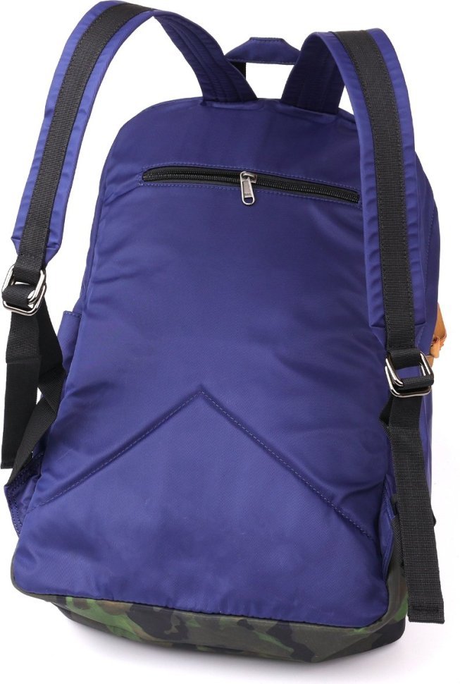 Місткий нейлоновий рюкзак синього кольору Vintage (14821)