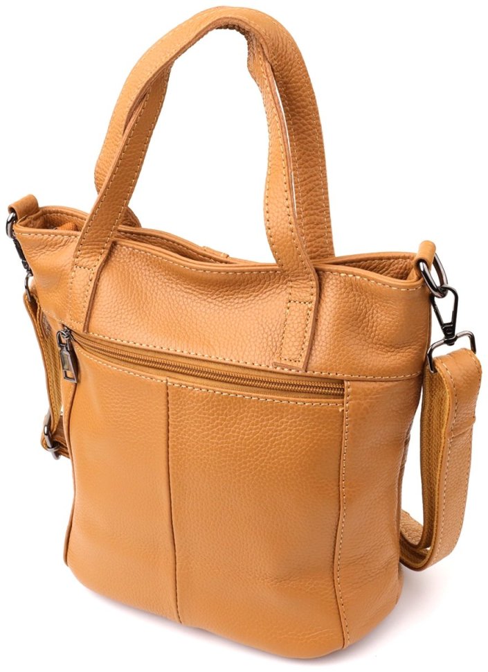 Яркая вместительная женская сумка рыжего цвета из кожи флотар Vintage 103163 фото №2 Яркая вместительная женская сумка рыжего цвета из кожи флотар Vintage 103163 modnotak фото №2