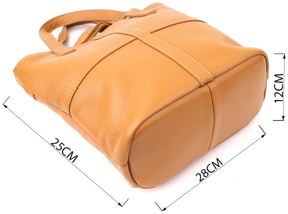 Яркая вместительная женская сумка рыжего цвета из кожи флотар Vintage 103163 фото №3 Яркая вместительная женская сумка рыжего цвета из кожи флотар Vintage 103163 modnotak фото №3