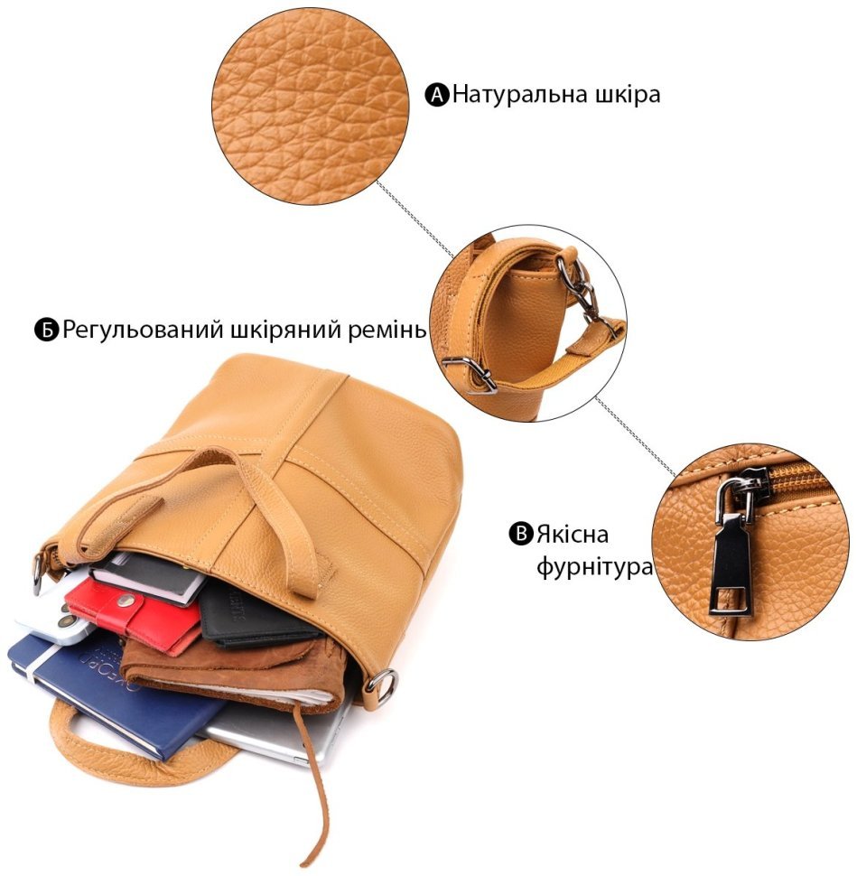 Яркая вместительная женская сумка рыжего цвета из кожи флотар Vintage 103163 фото №4 Яркая вместительная женская сумка рыжего цвета из кожи флотар Vintage 103163 modnotak фото №4