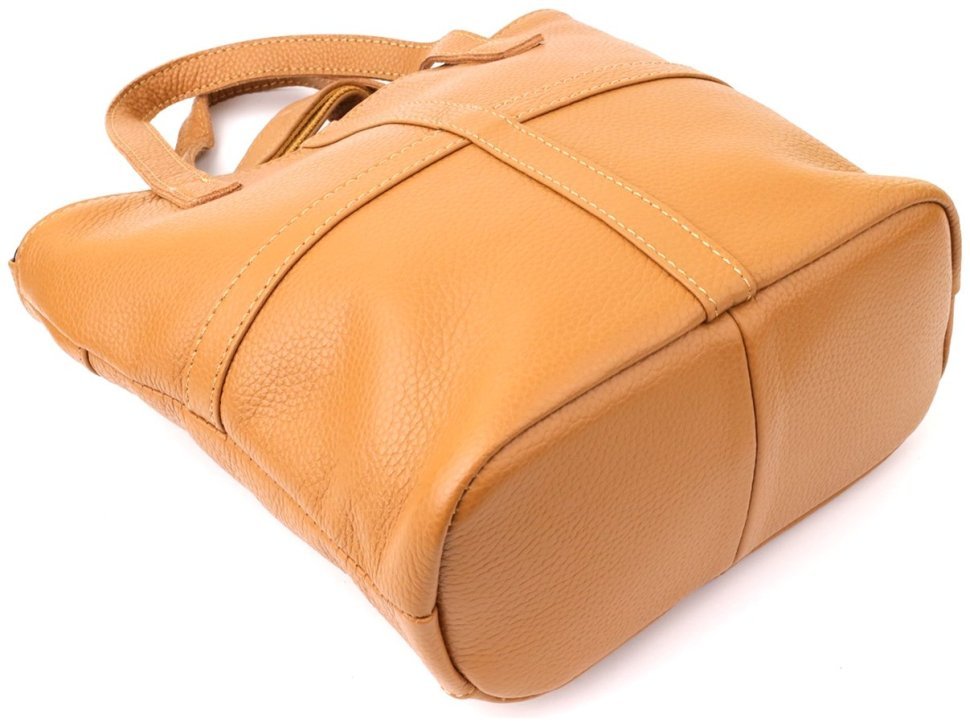 Яркая вместительная женская сумка рыжего цвета из кожи флотар Vintage 103163 фото №5 Яркая вместительная женская сумка рыжего цвета из кожи флотар Vintage 103163 modnotak фото №5