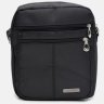 Mужская черная сумка на плечо среднего размера из текстиля Monsen (21893) - 2