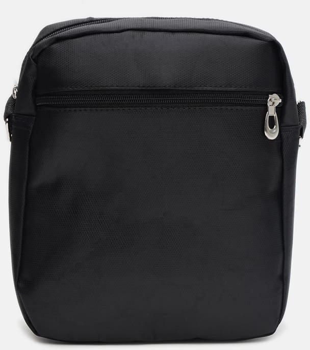 Чоловіча чорна сумка на плече середнього розміру з текстилю Monsen (21893)