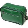 Жіноча зелена сумка-кроссбоді з натуральної шкіри на два відділення Vintage (2422113) - 2